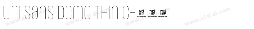 uni sans demo thin c字体转换